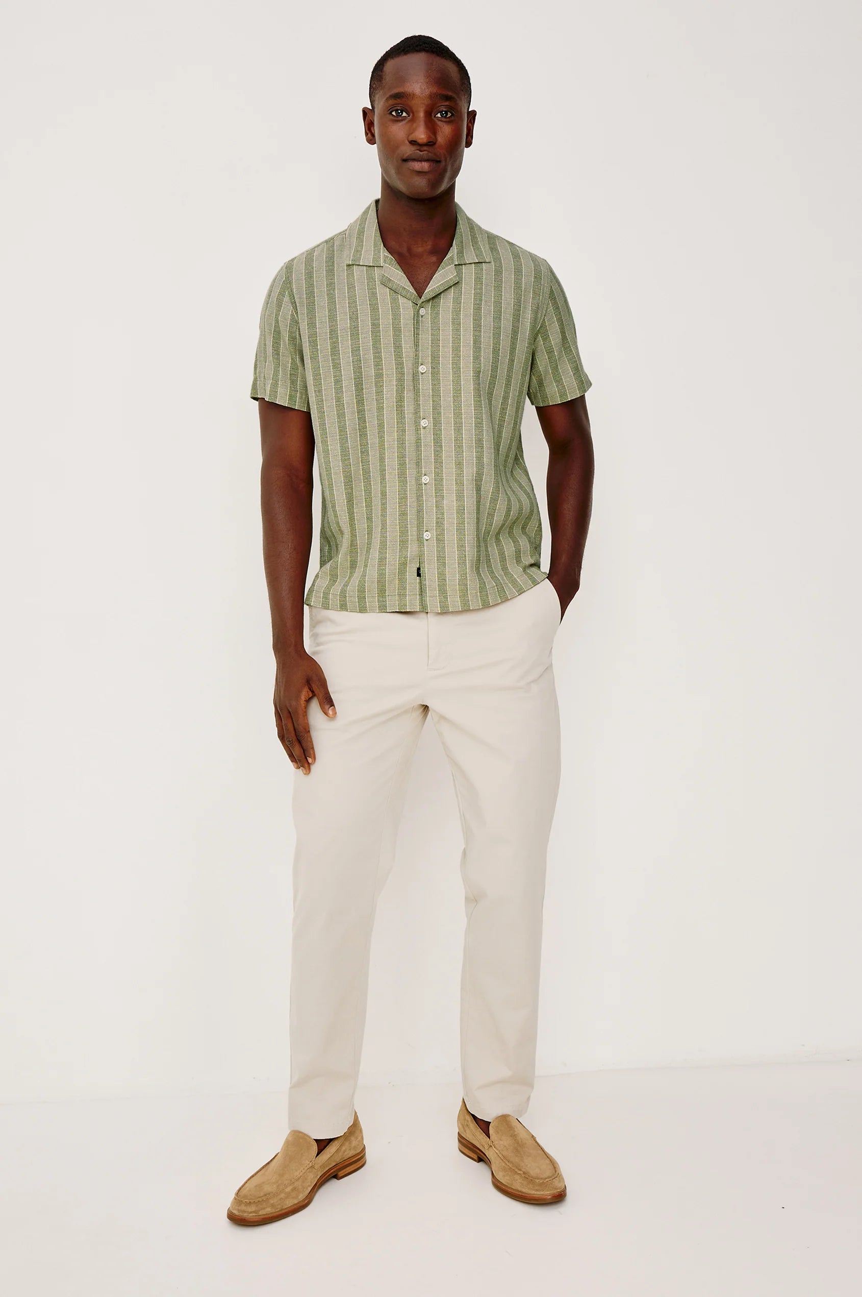 Fielder Shirt - Sage Brush Stripe