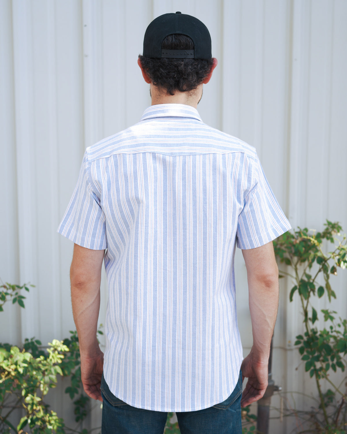 Oxford Blue Red Stripe