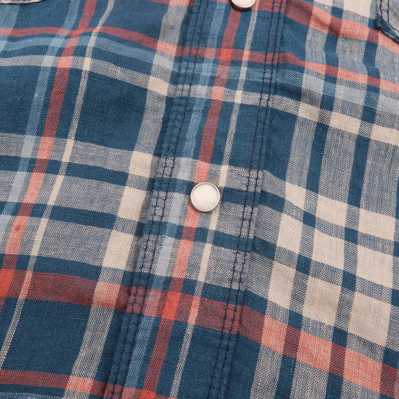 WESTERN SCOUT KINGFISHER BLUE PLAID