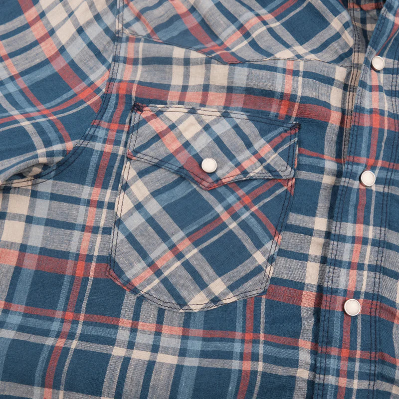 WESTERN SCOUT KINGFISHER BLUE PLAID