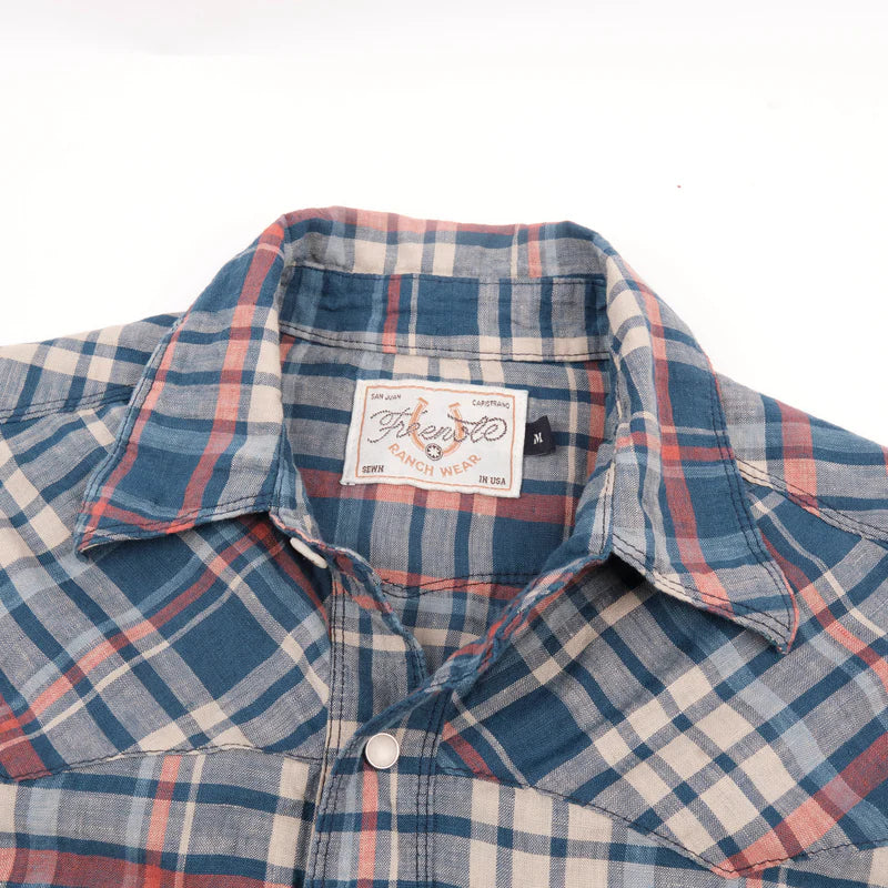 WESTERN SCOUT KINGFISHER BLUE PLAID