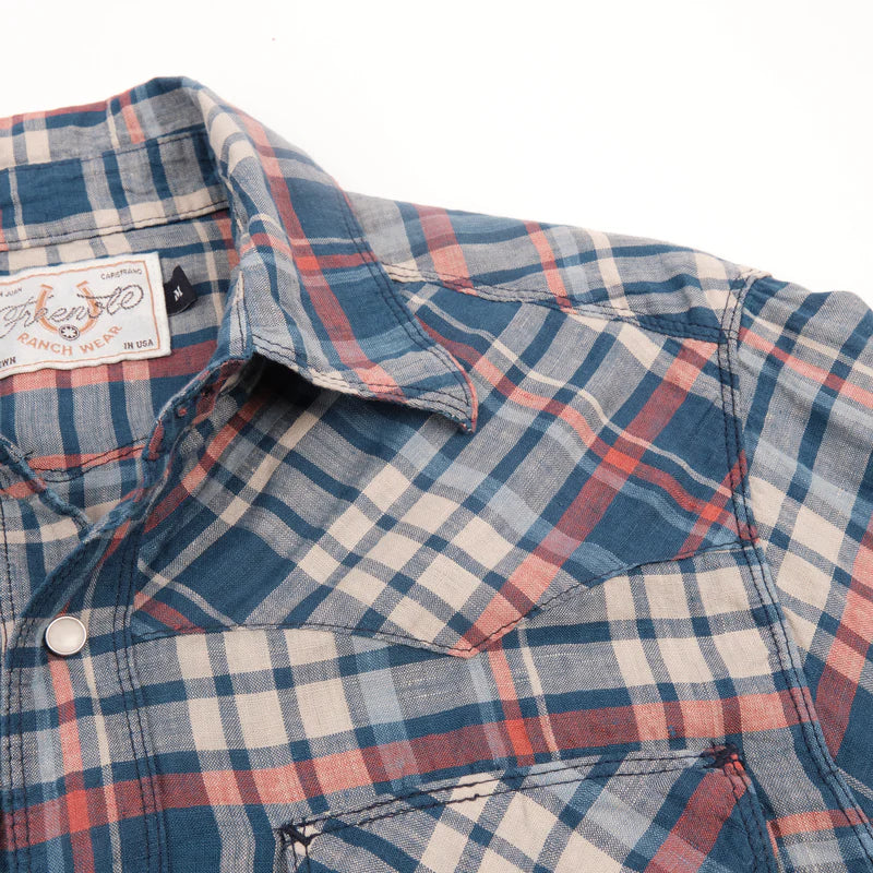 WESTERN SCOUT KINGFISHER BLUE PLAID