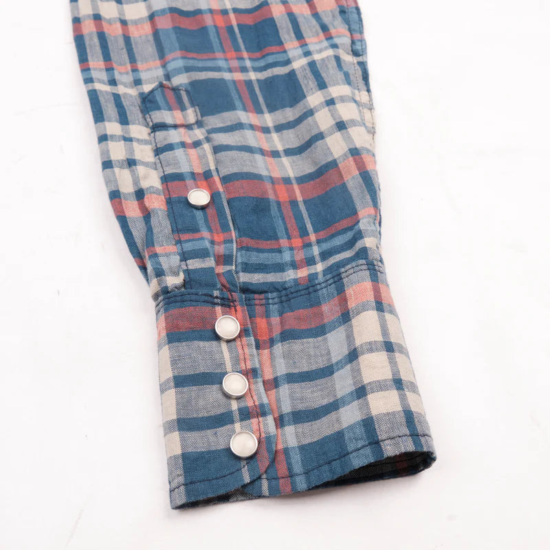 WESTERN SCOUT KINGFISHER BLUE PLAID