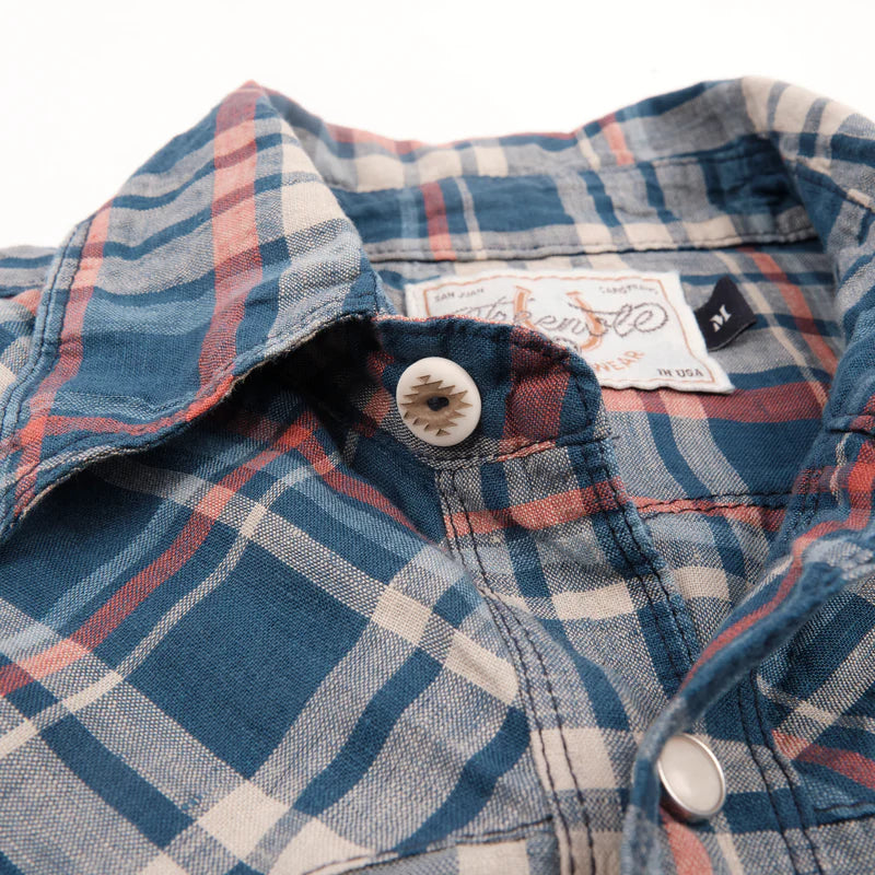 WESTERN SCOUT KINGFISHER BLUE PLAID