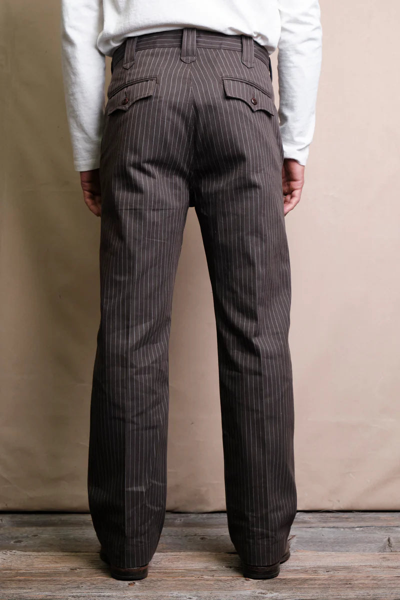 DUSTER PANT BROWN STRIPE
