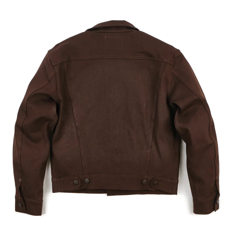 High Low 15 Ounce Dark Brown Denim Jacket