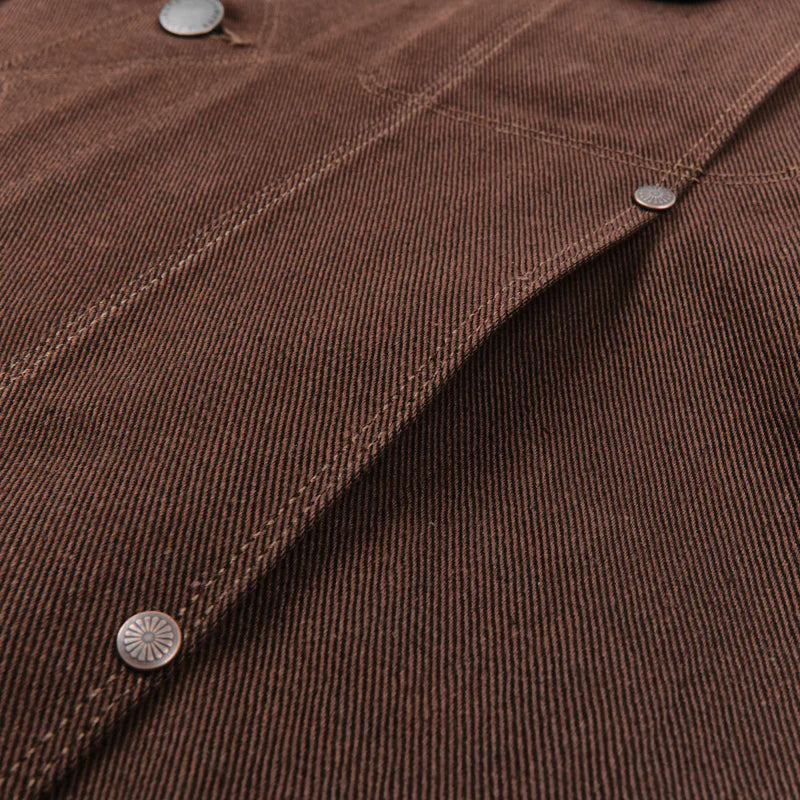 High Low 15 Ounce Dark Brown Denim Jacket