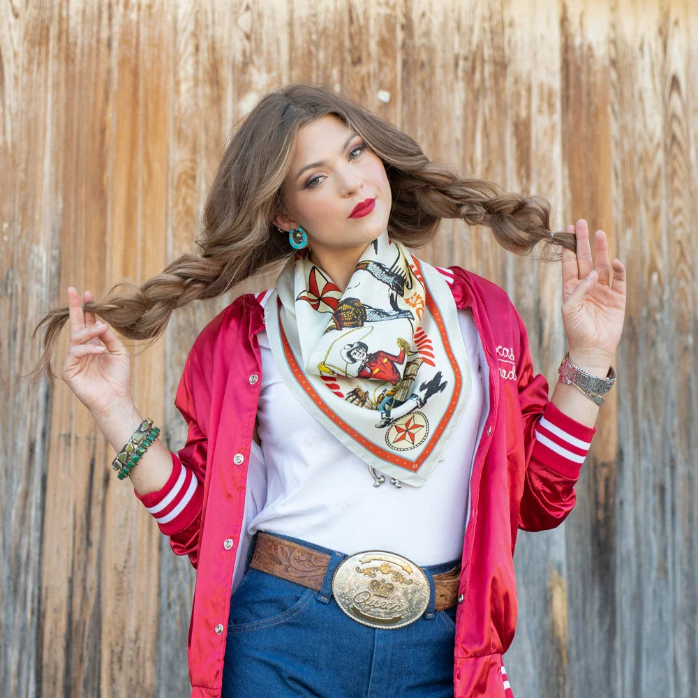 STAR OF THE WEST - LONG TALL SCARF - Bone