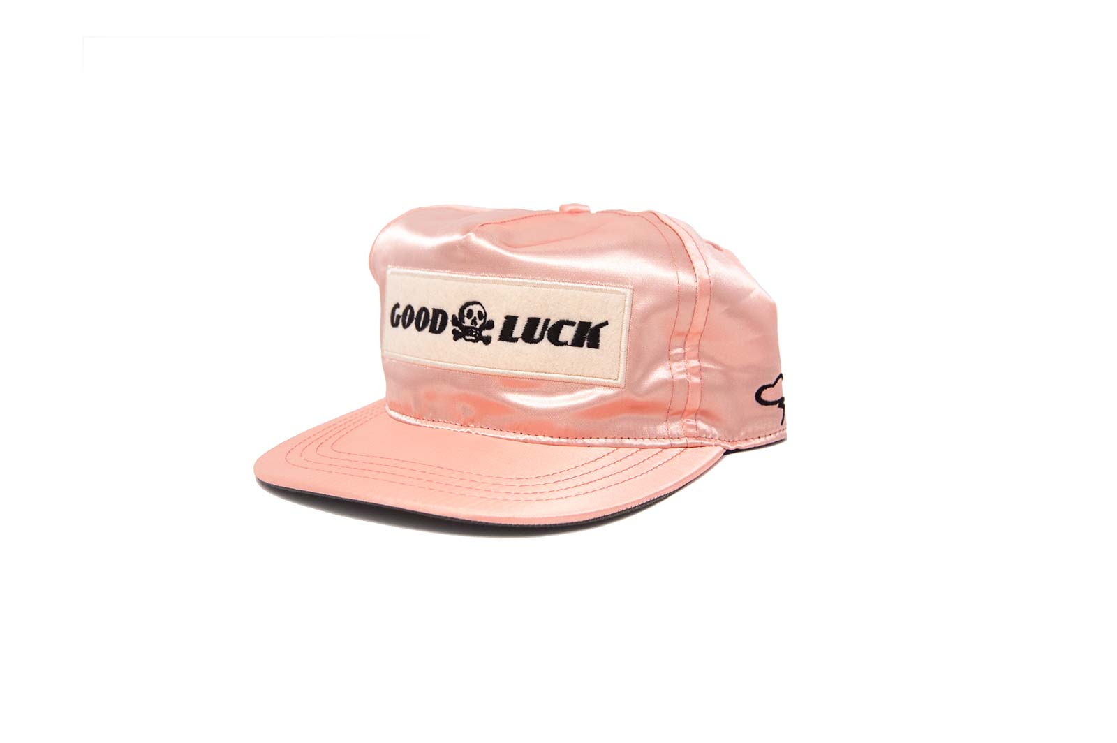 GOOD LUCK SATIN Snapback - Peach
