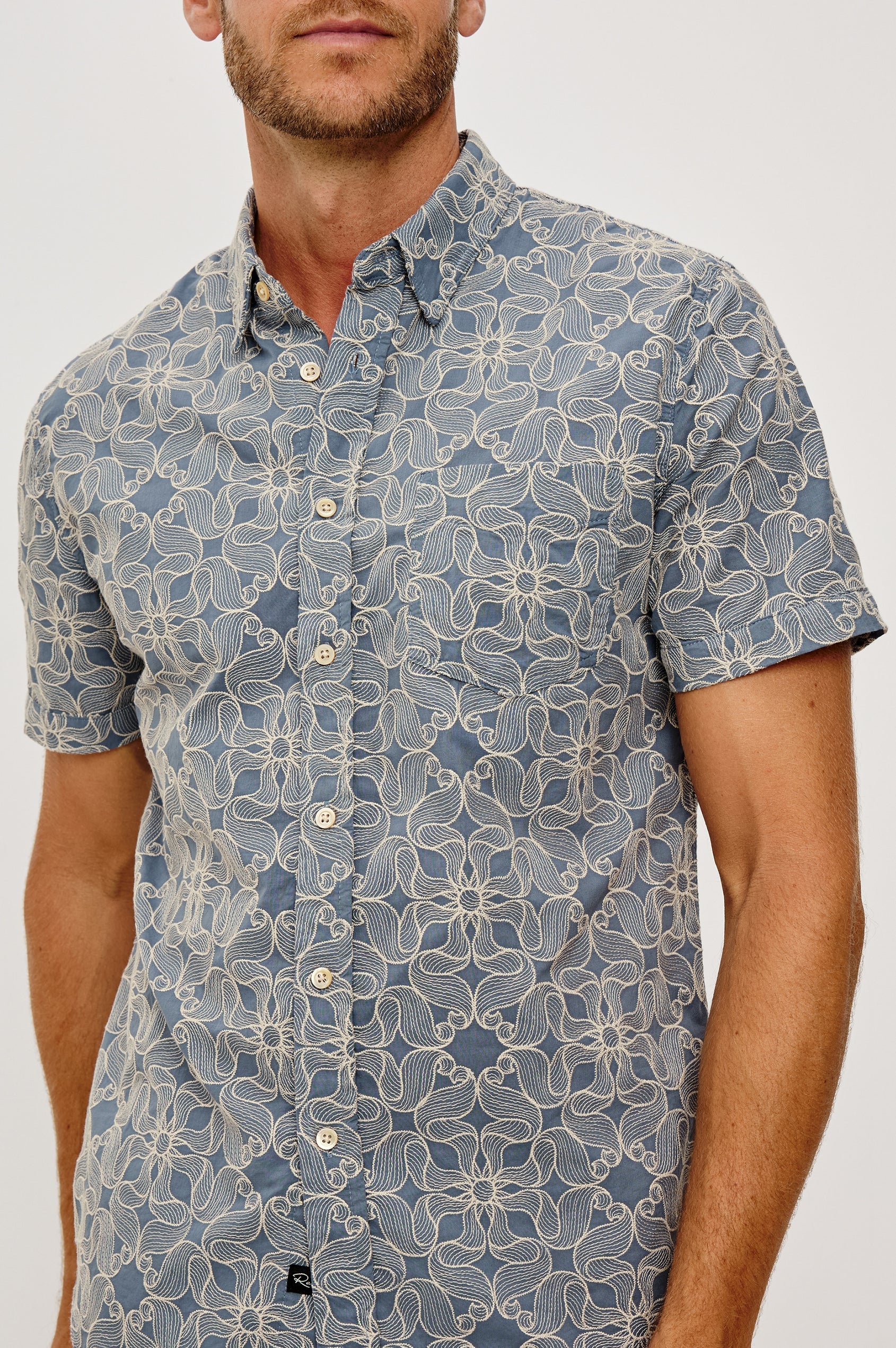 Hale Shirt - Whirling Daisy Steel