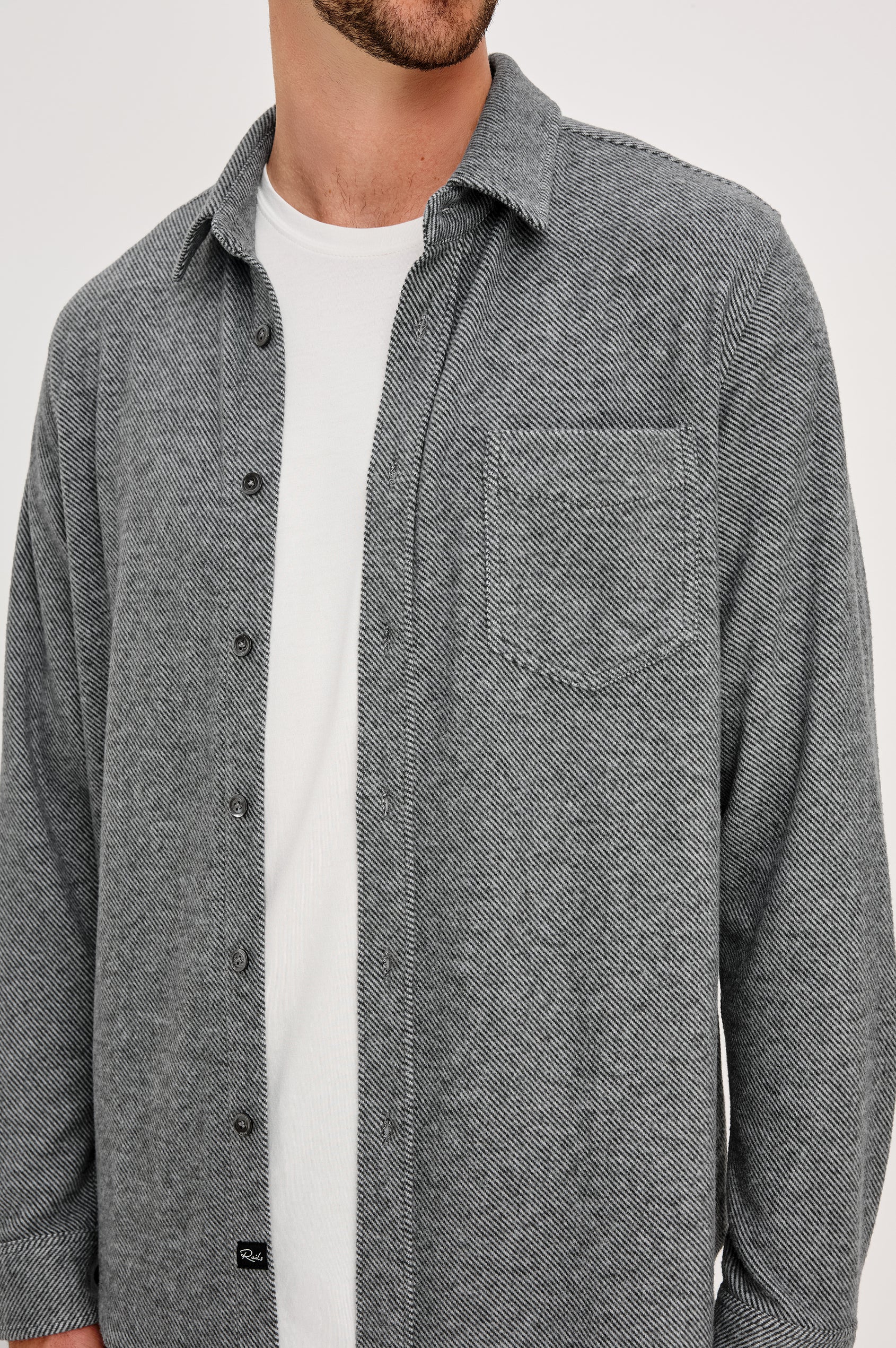Hawke Shirt - Charcoal Twill