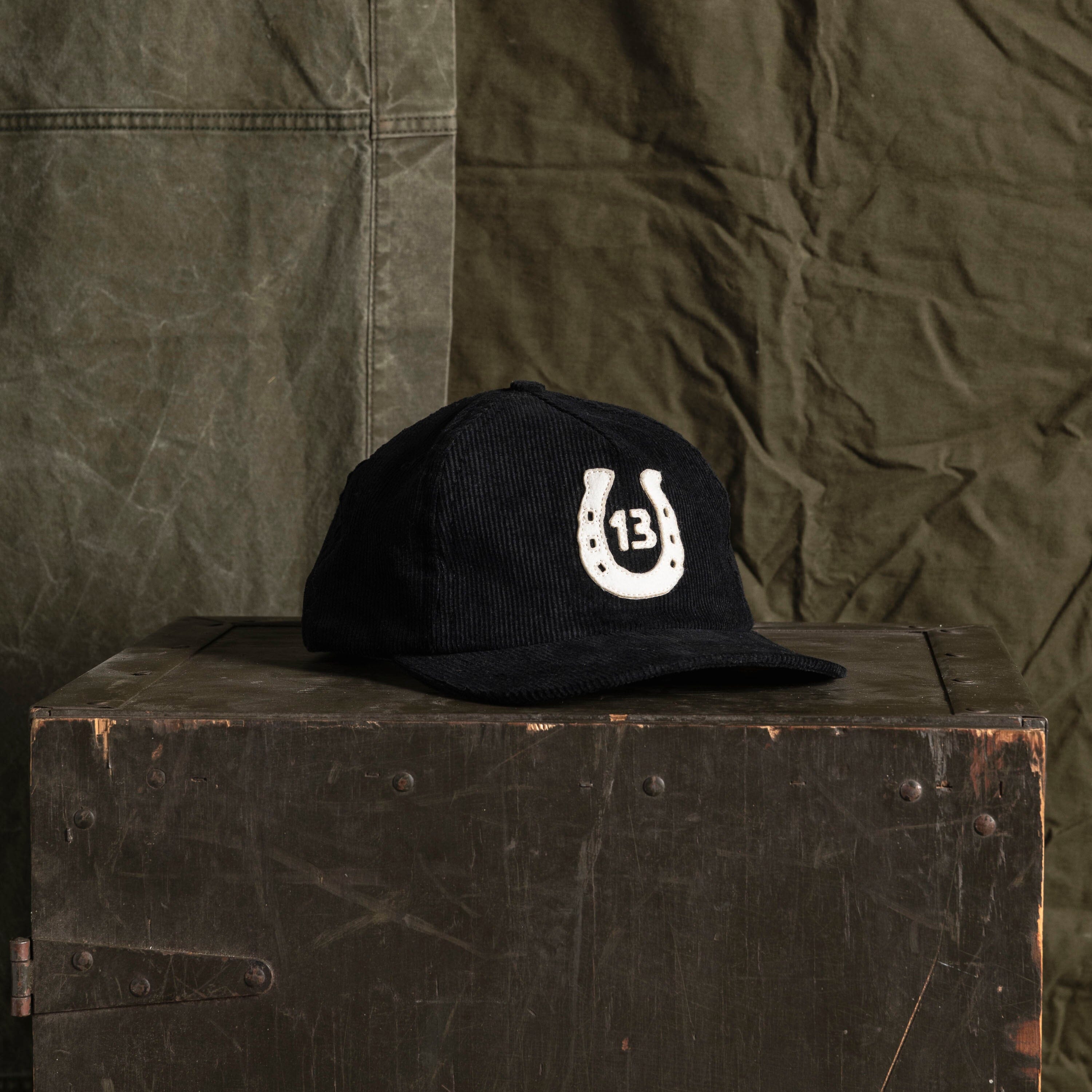 Lucky 13 Applique Hat - Black Cord
