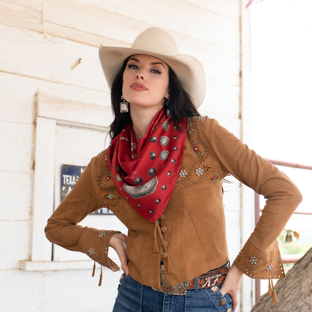 HOWDY LONG TALL SCARF - RED