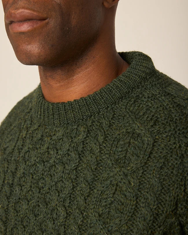 Hudson Aran Jumper - Olive