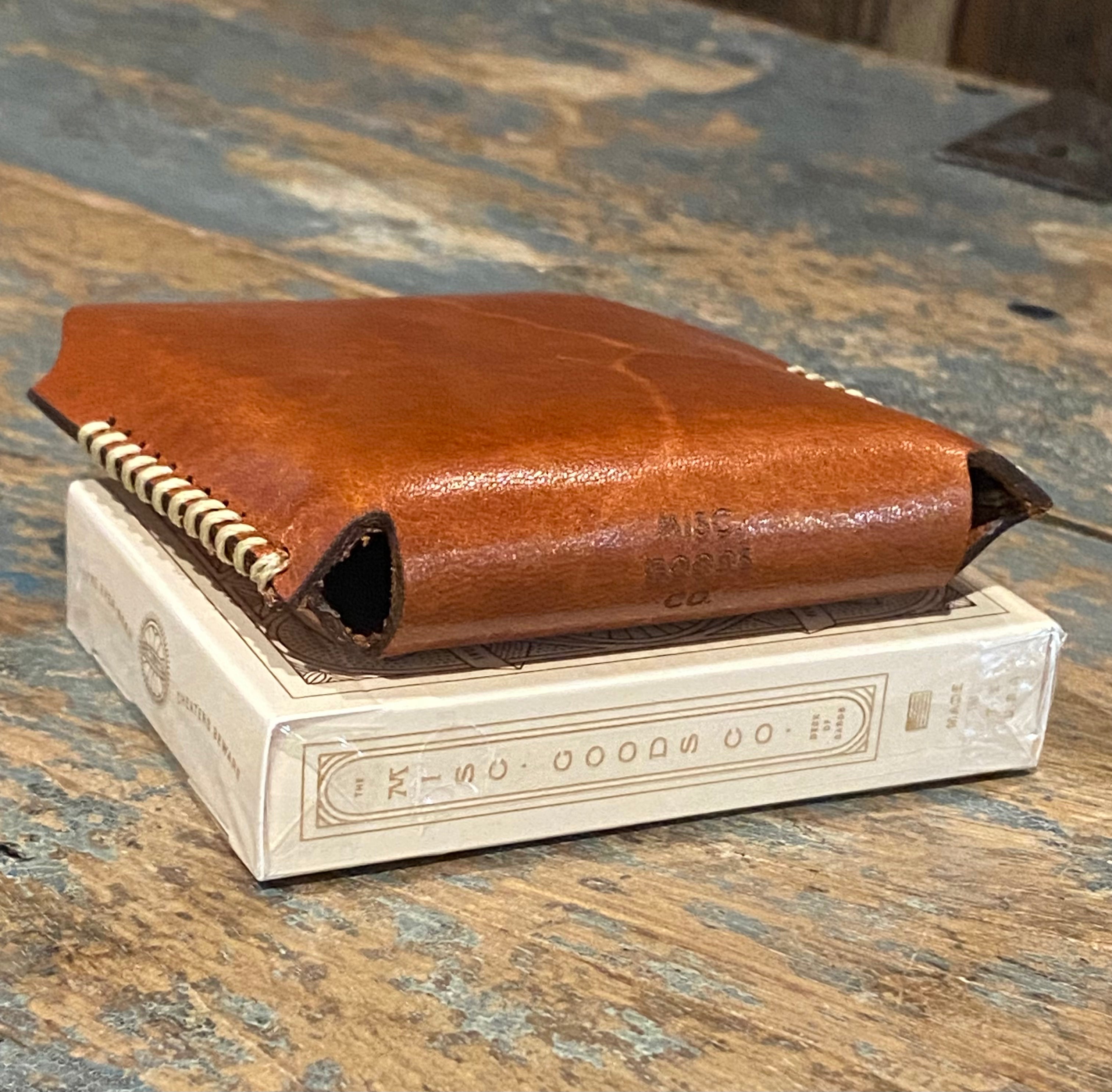 Misc. Goods Playing Cards - Single Leather Case - Golden