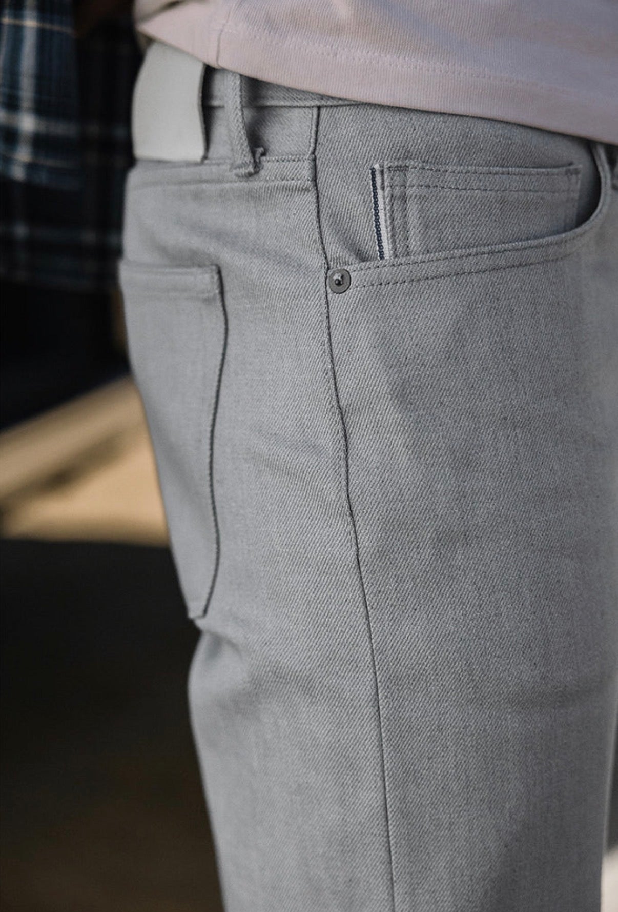 The Hammer Straight - Silver Gray Raw 14oz Selvedge