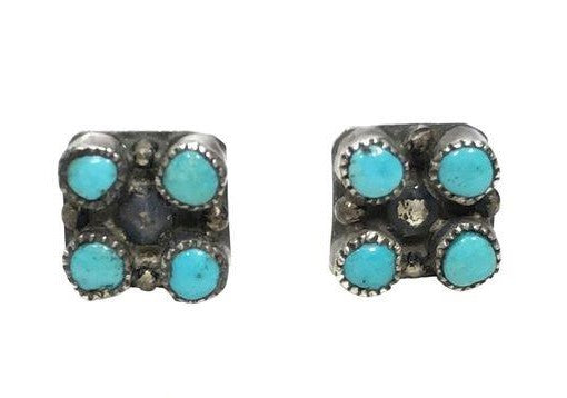 Vintage Sterling and Turquoise Earrings