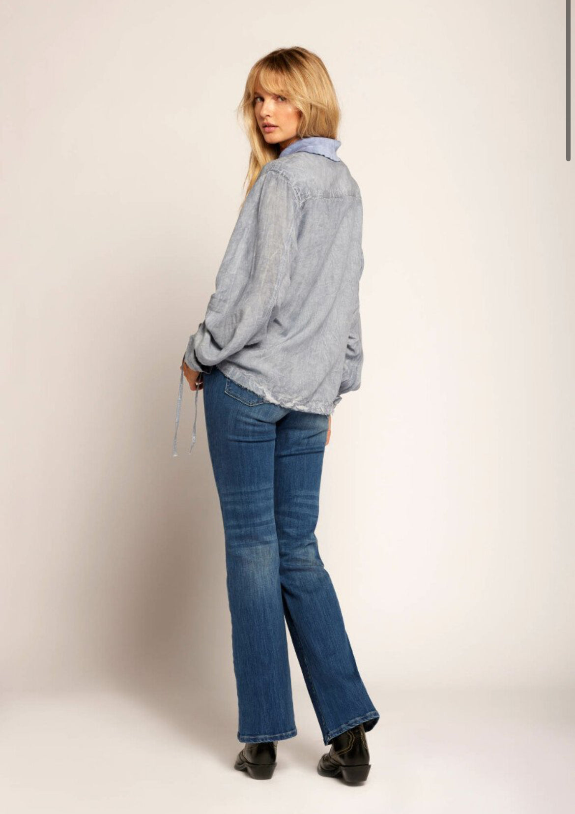 THE BELOVED LONG SLEEVE SHIRT - MAYA BLUE