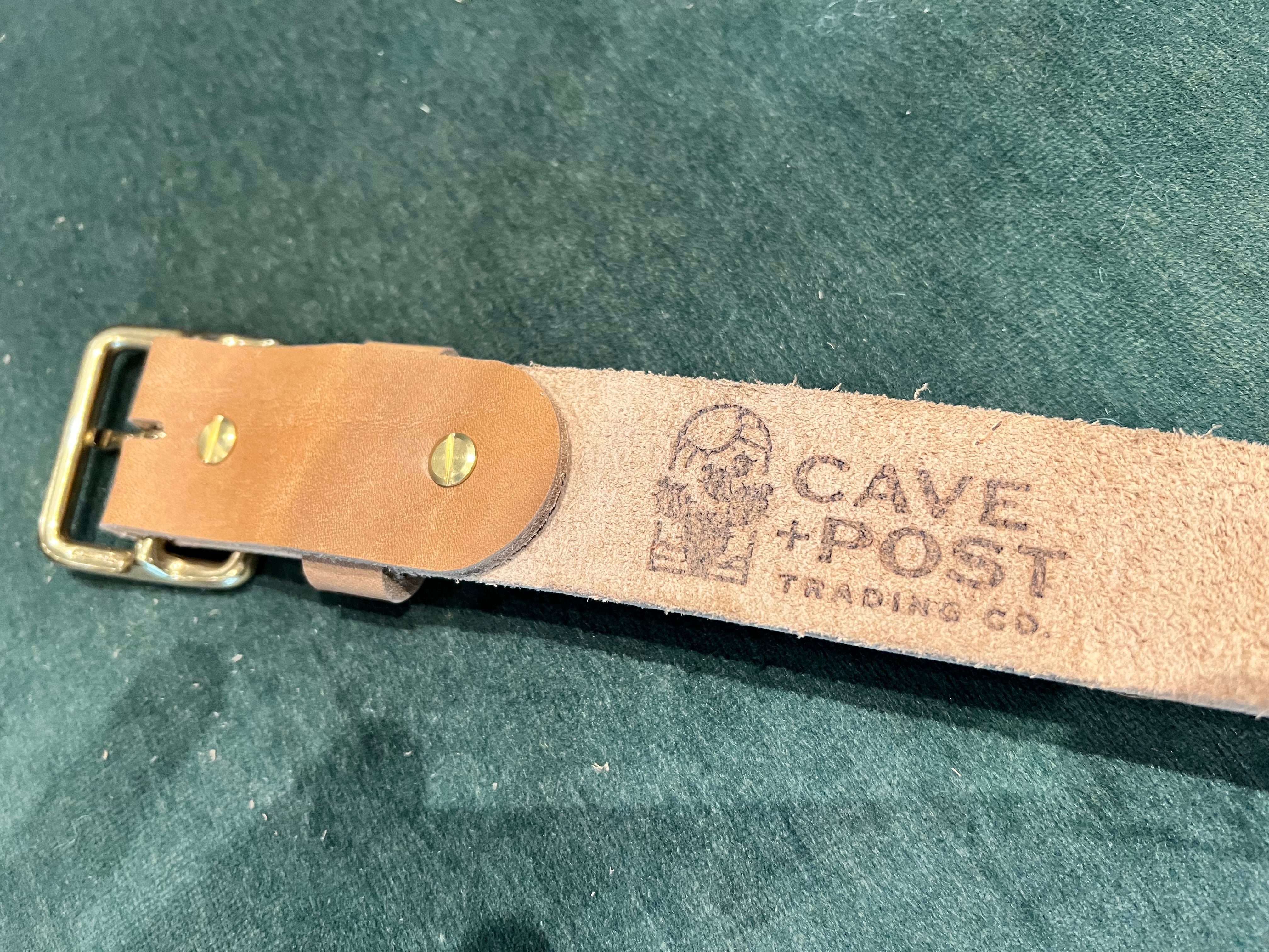 Cave + Post Leather Belt - Natural