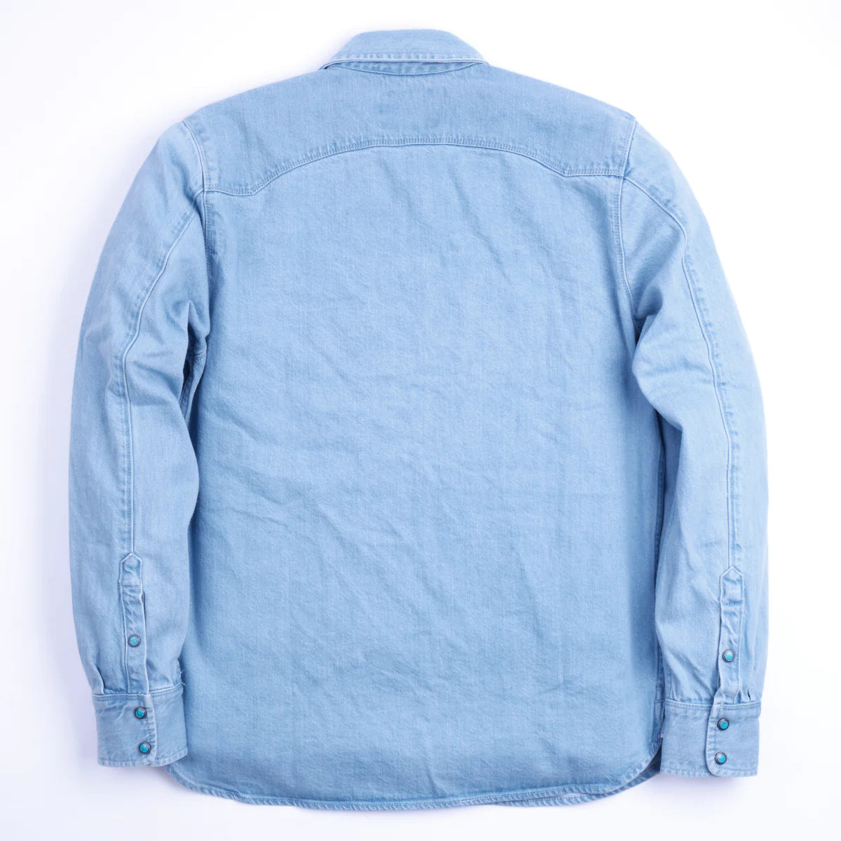 MODERN WESTERN 11 OUNCE BLEACHED WITH TURQUOISE SNAPS