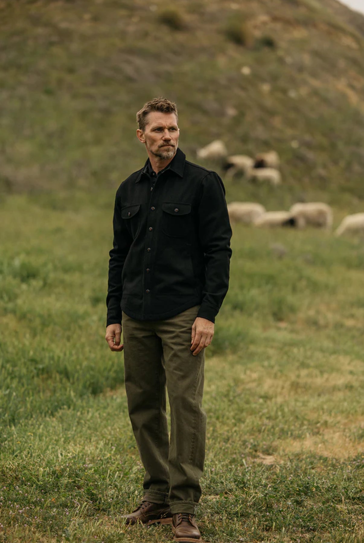 The Barrel Classic Straight Natural Slub - Military Green 14oz Selvedge