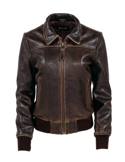 Women's Lambskin A-2 Inspired Flight Jacket