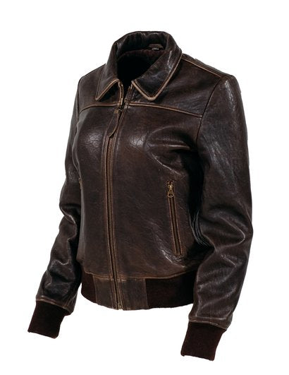 Women's Lambskin A-2 Inspired Flight Jacket
