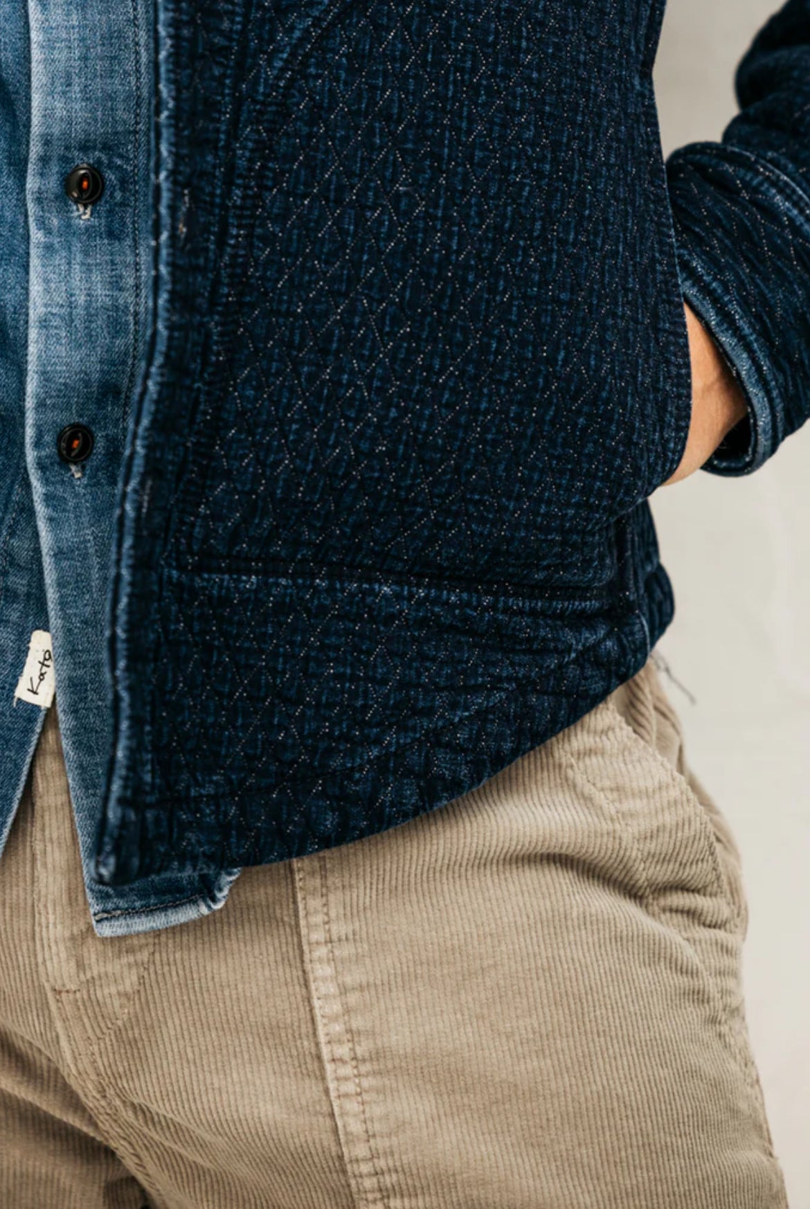 The Fatigue Pants Stretch 16w Corduroy - Light Gray