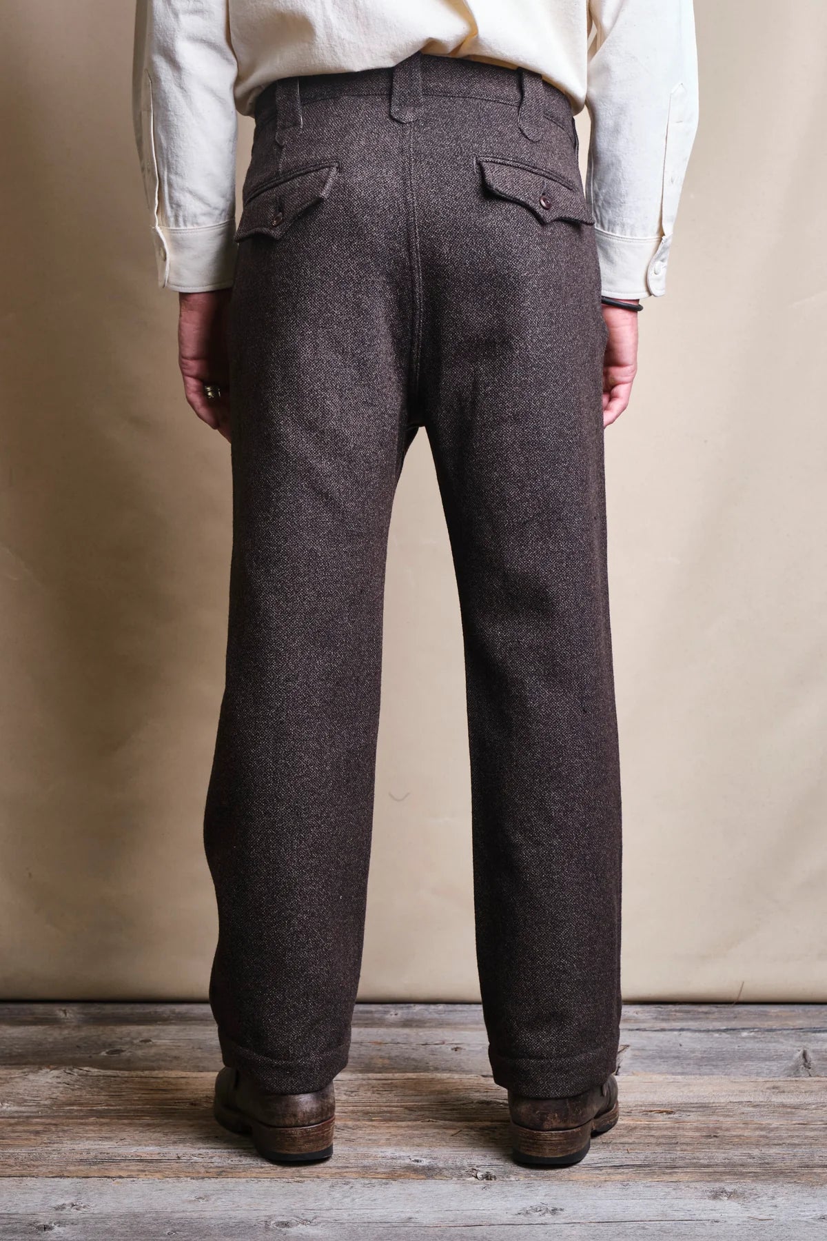 DUSTER PANT  BROWN WOOL