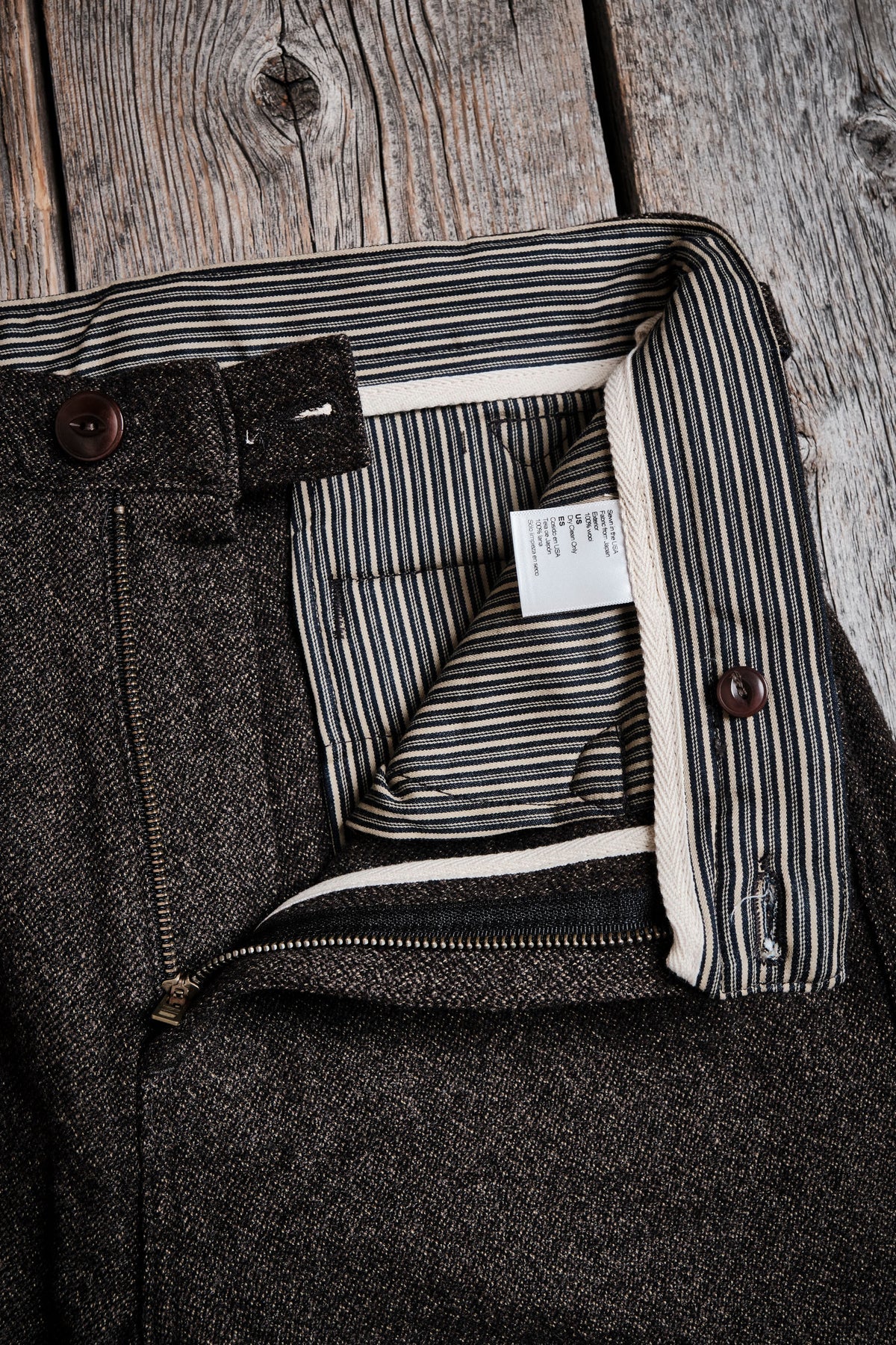 DUSTER PANT  BROWN WOOL