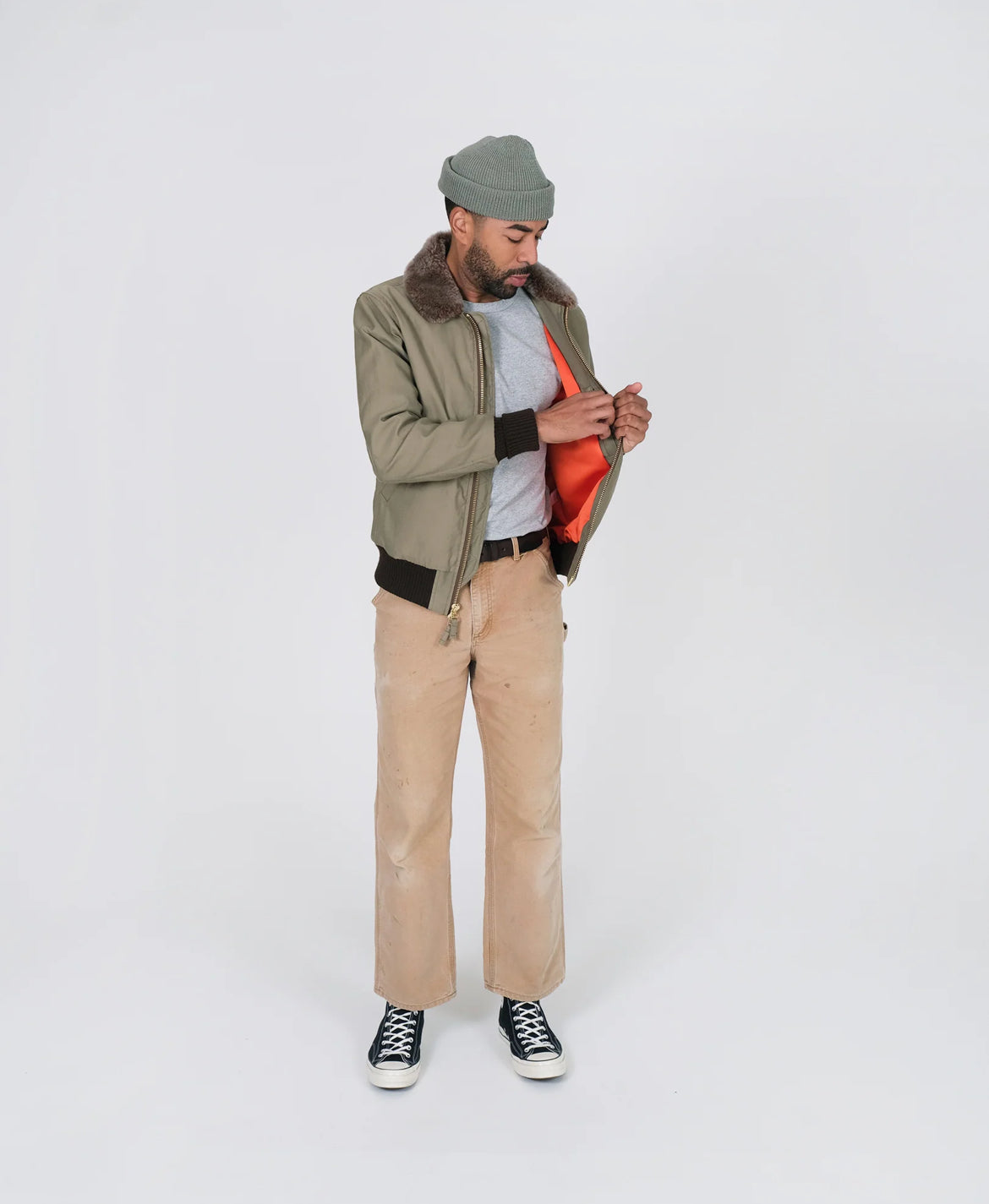 Dehen Flyer’s Club Jacket - Olive / Kodiak