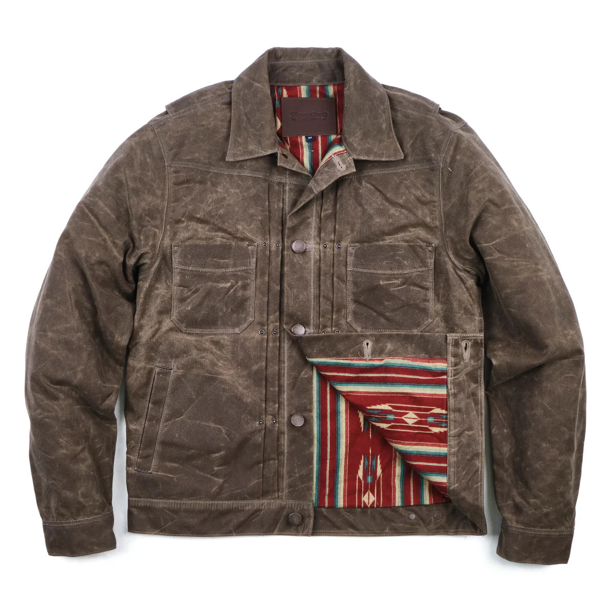 RIDERS JACKET WAXED CANVAS OAK