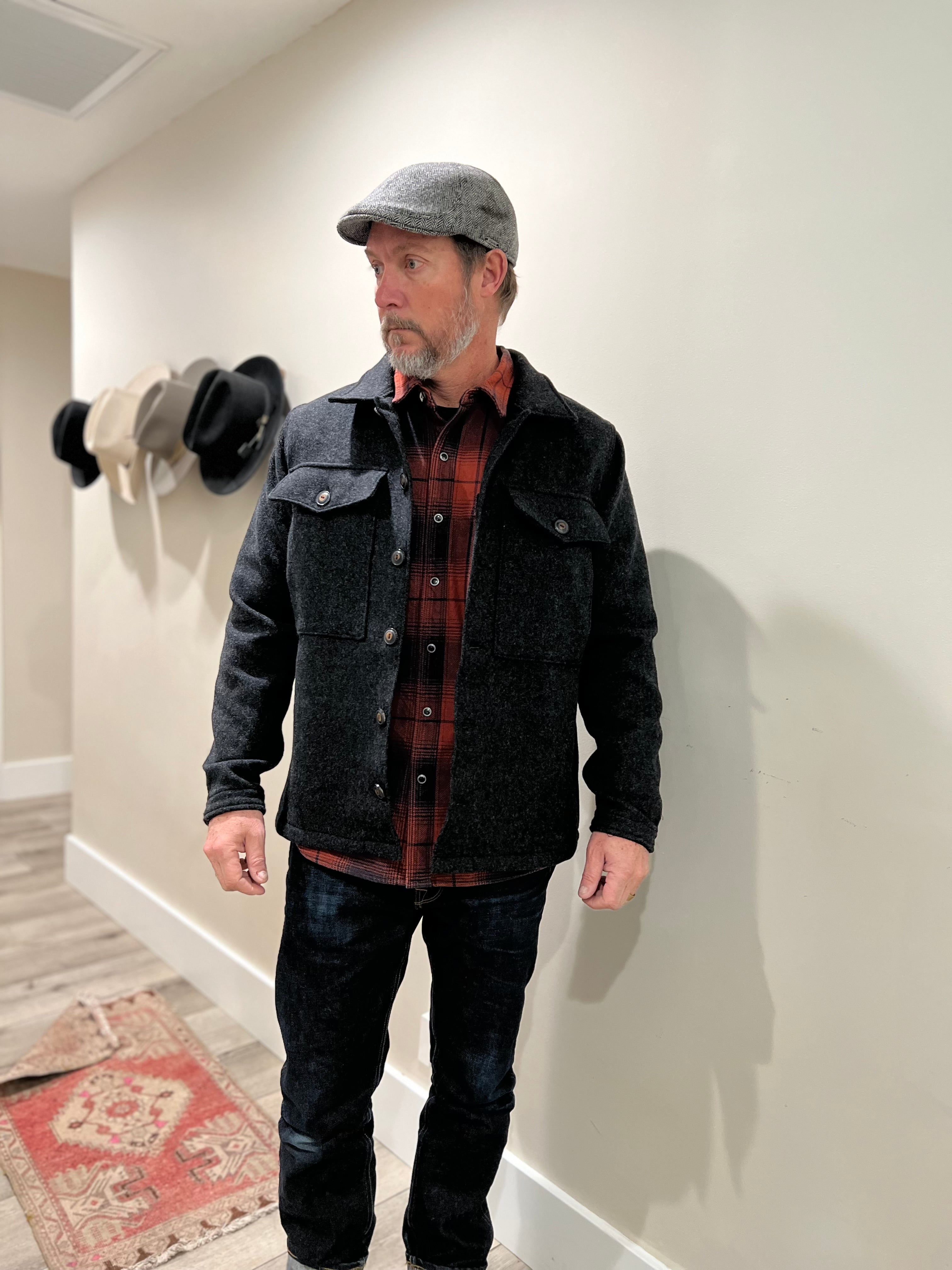 MIDWAY WOOL CPO CHARCOAL