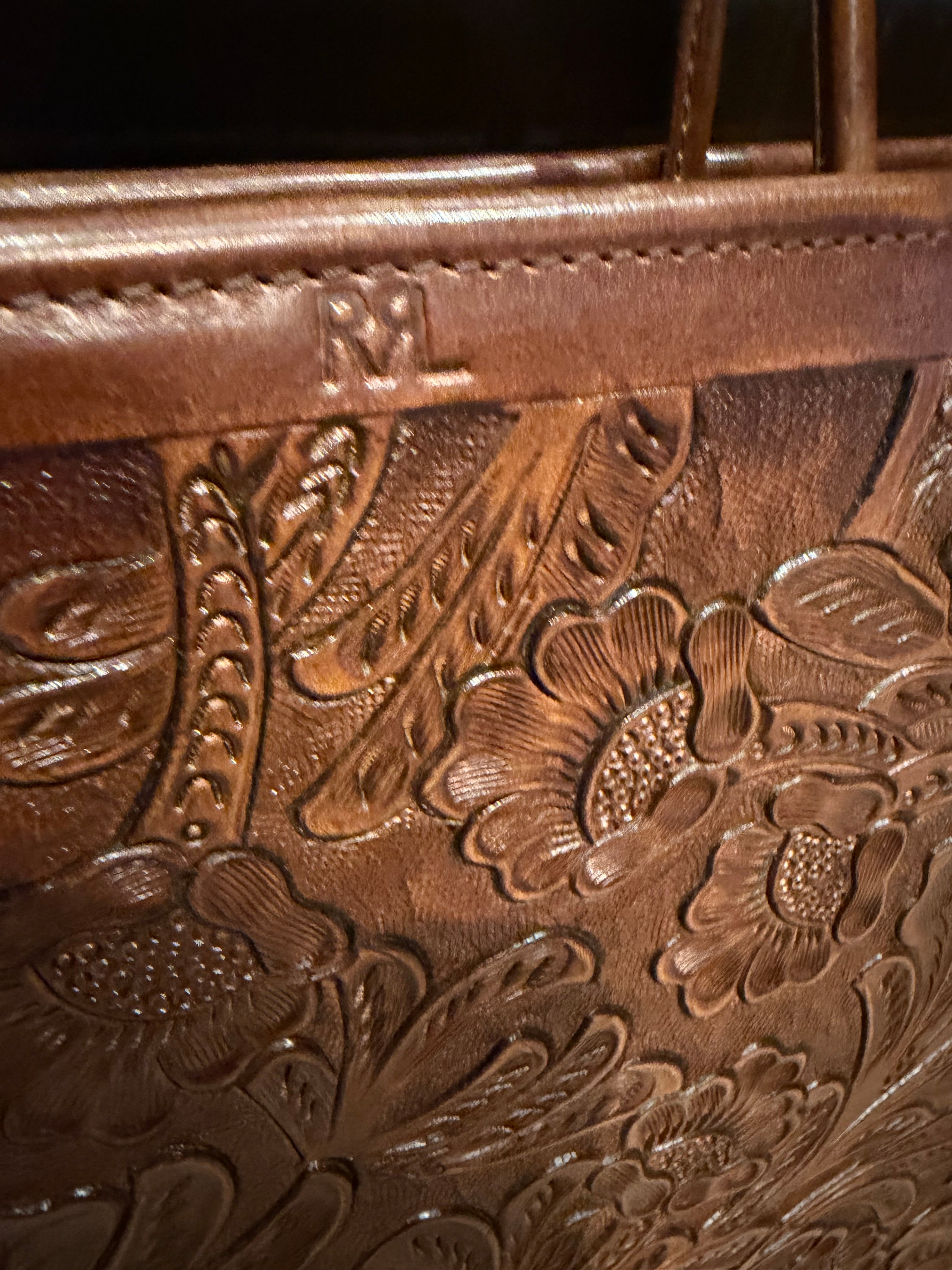 RRL Hand-Tooled Leather Briefcase