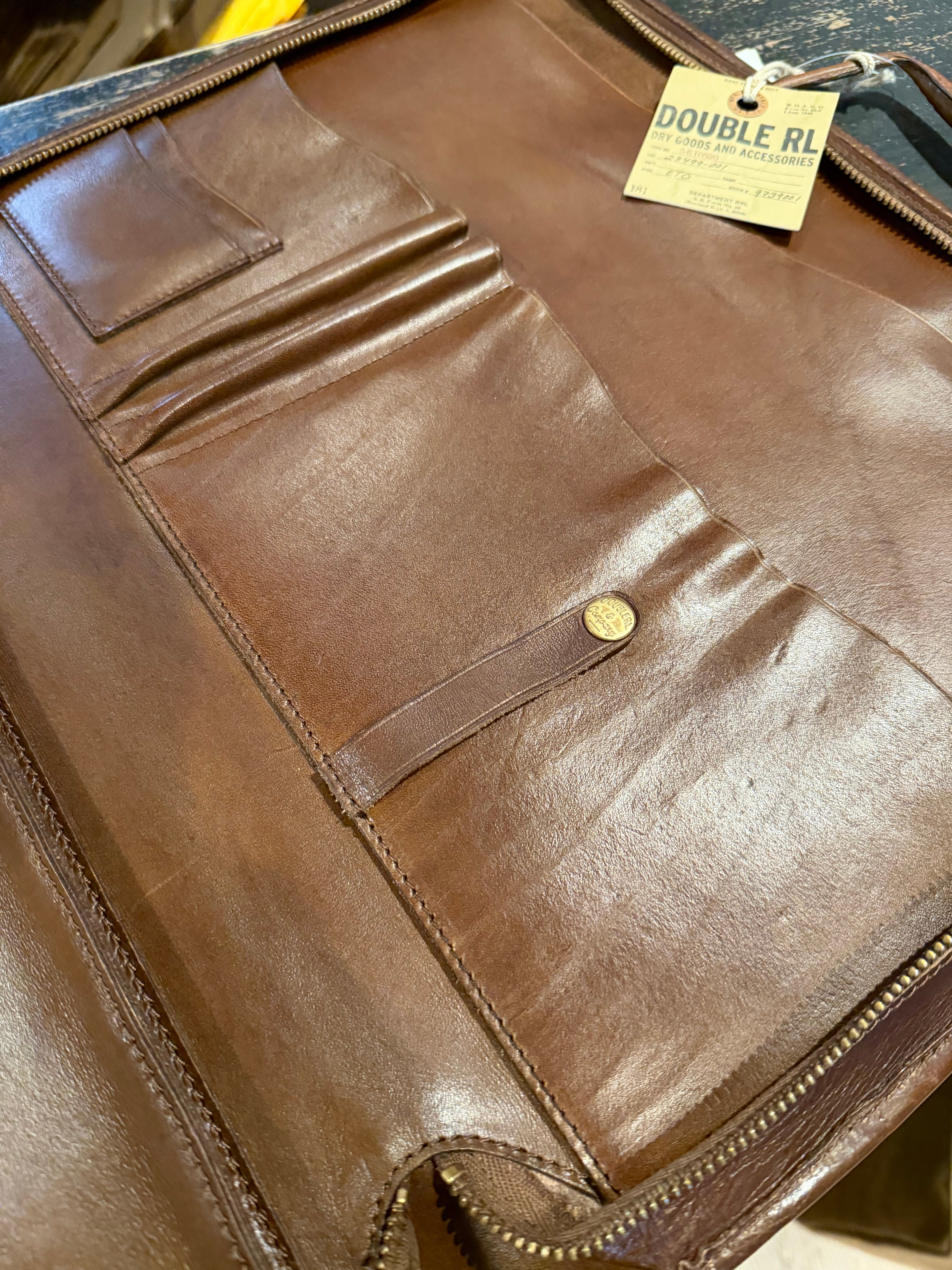 RRL Hand-Tooled Leather Briefcase