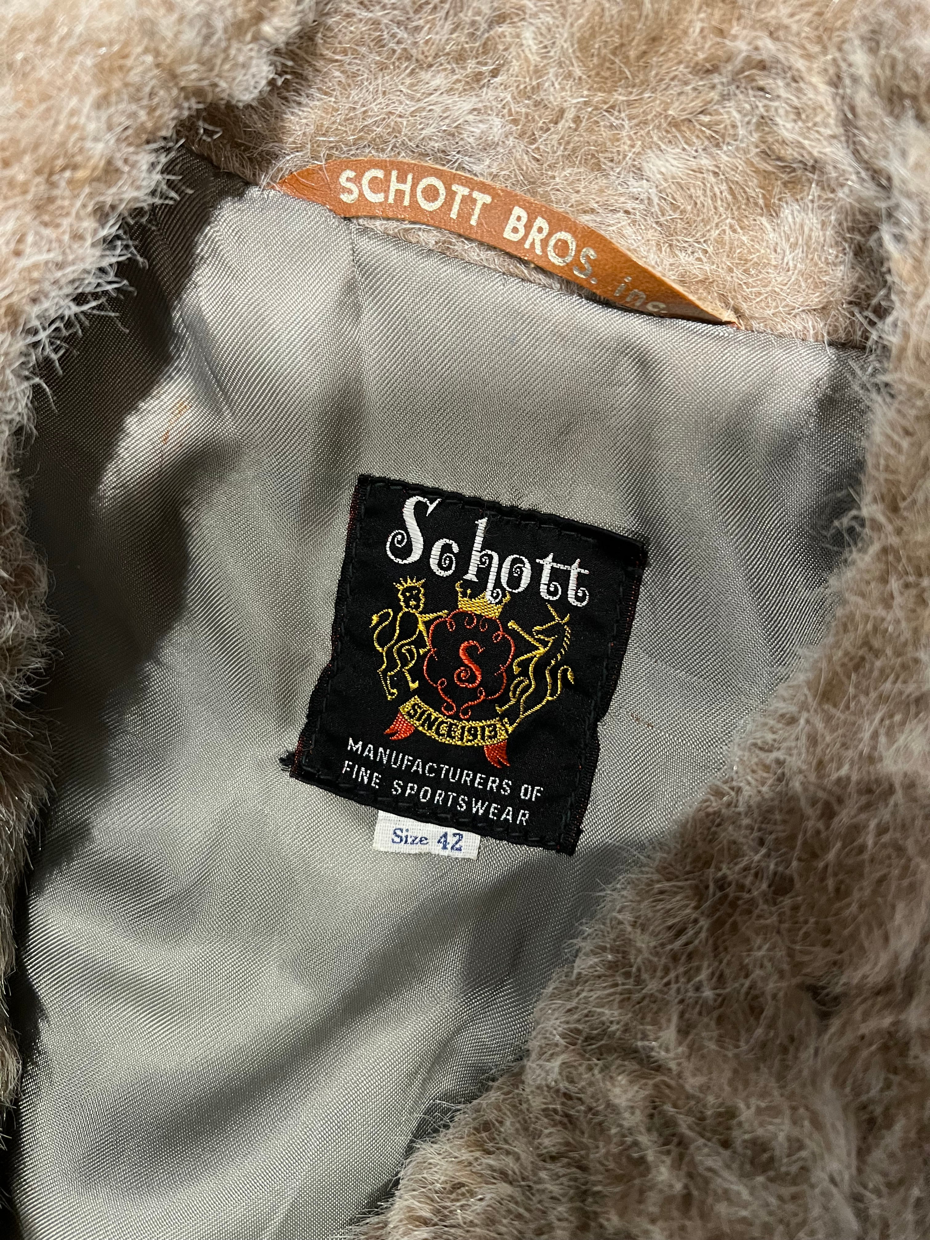 Rare Vintage Schott Men's Suede Belted Coat