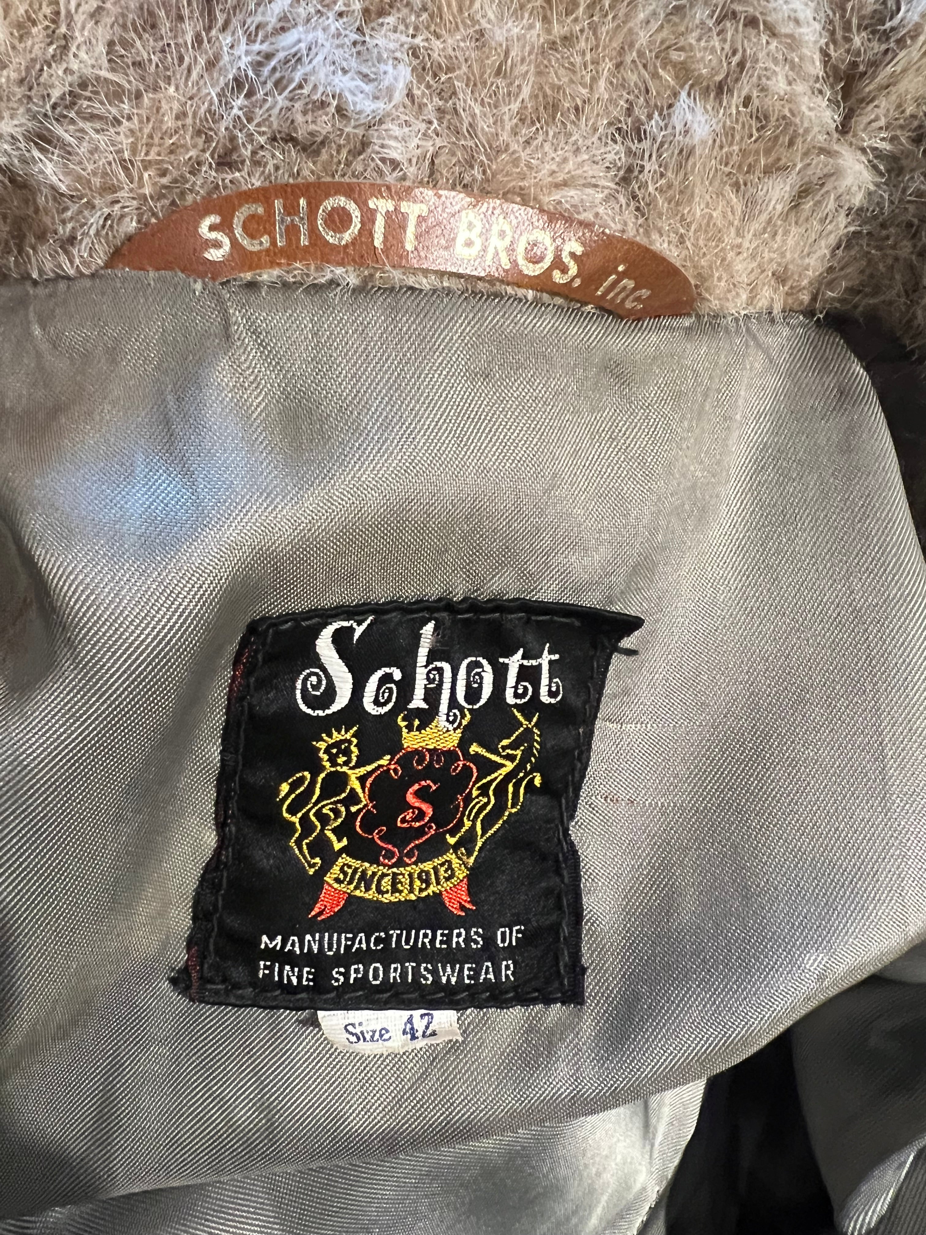 Rare Vintage Schott Men's Suede Belted Coat