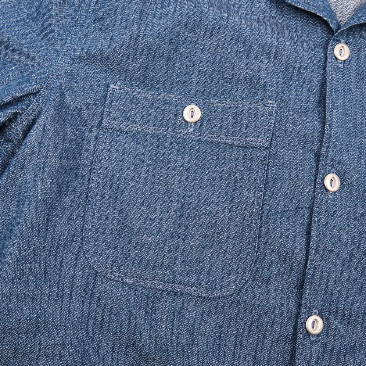 Dayton S/S 5 Ounce Blue Herringbone