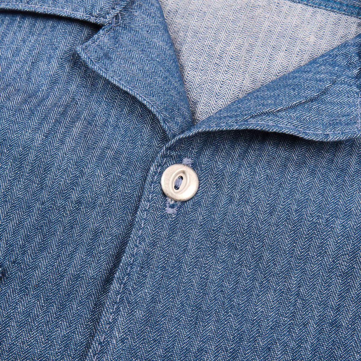 Dayton S/S 5 Ounce Blue Herringbone