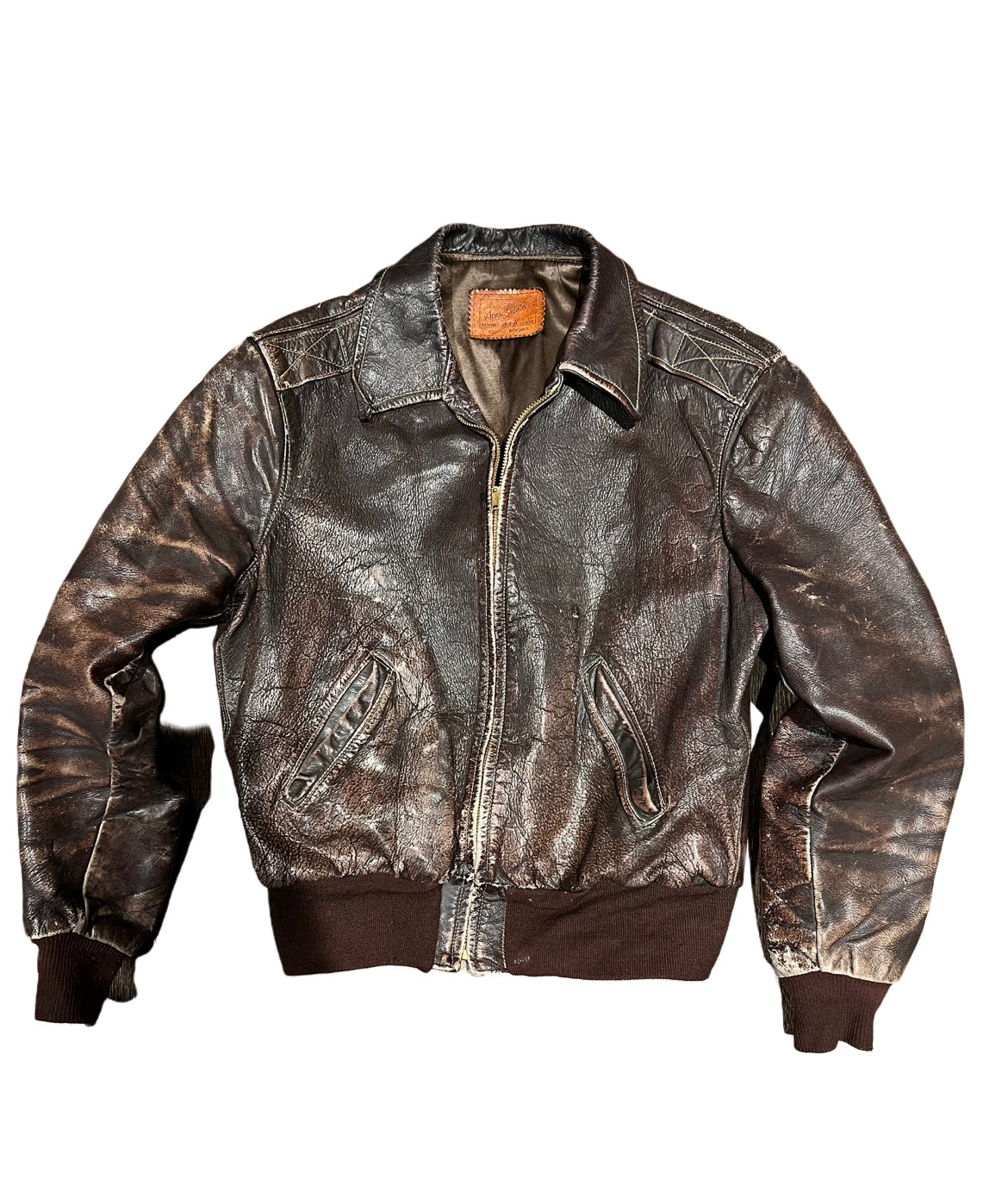 Vintage Appalachian Goat Skin Bomber Jacket