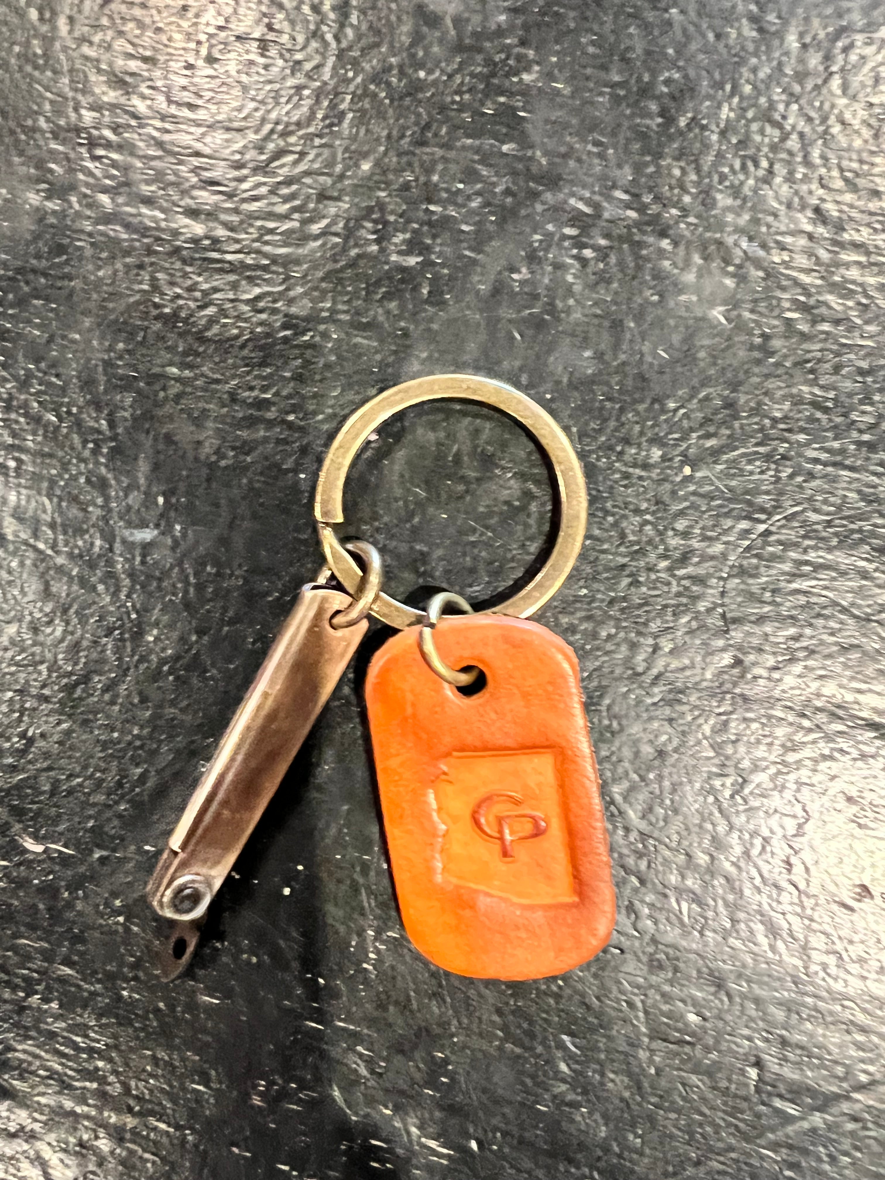 Cave + Post Keychain With Mini Higo