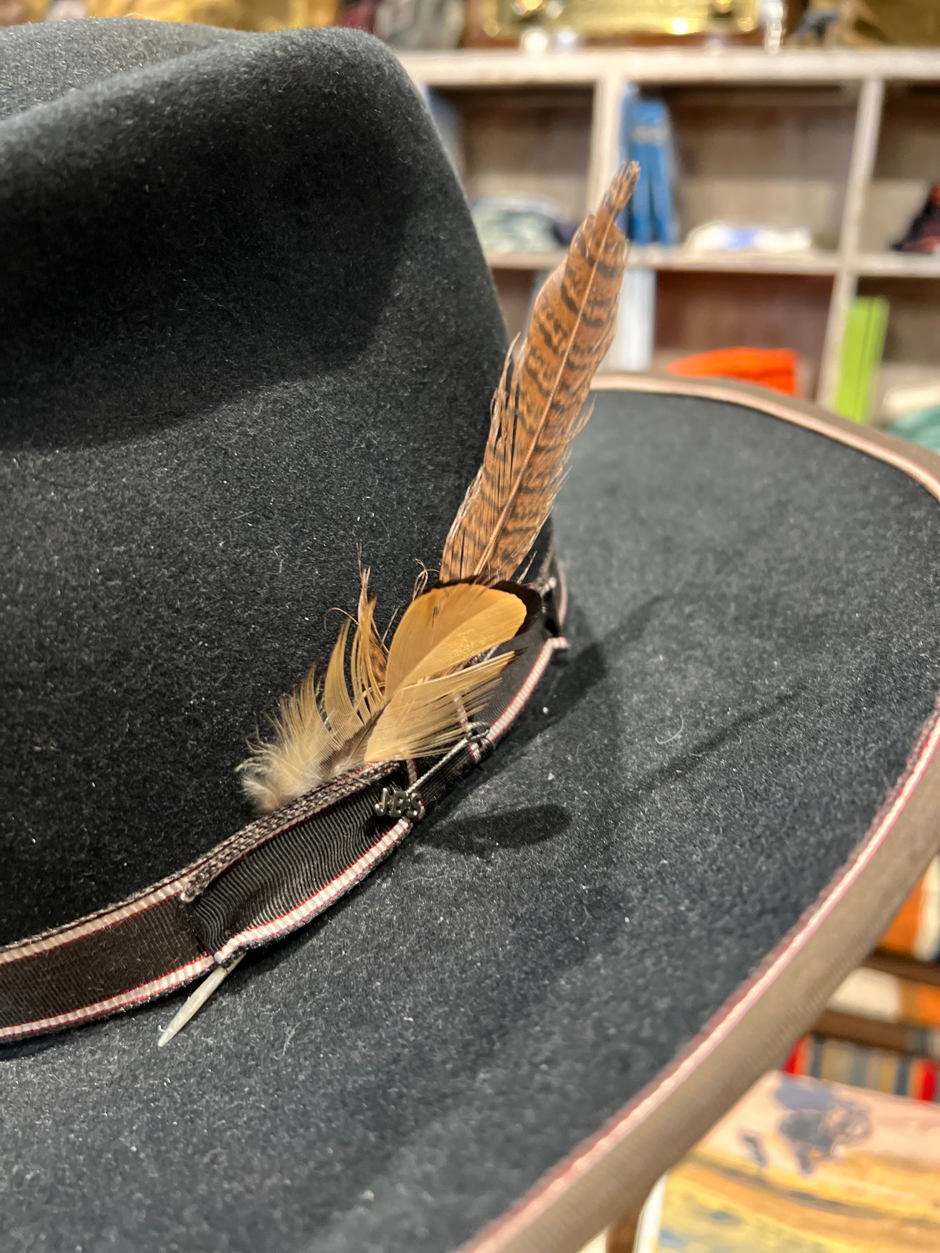 Stetson Black 4X Beaver Felt Cowboy Hat Size 7 1/4