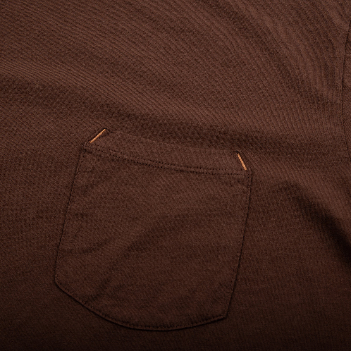 9 OUNCE POCKET T-SHIRT - CHOCOLATE