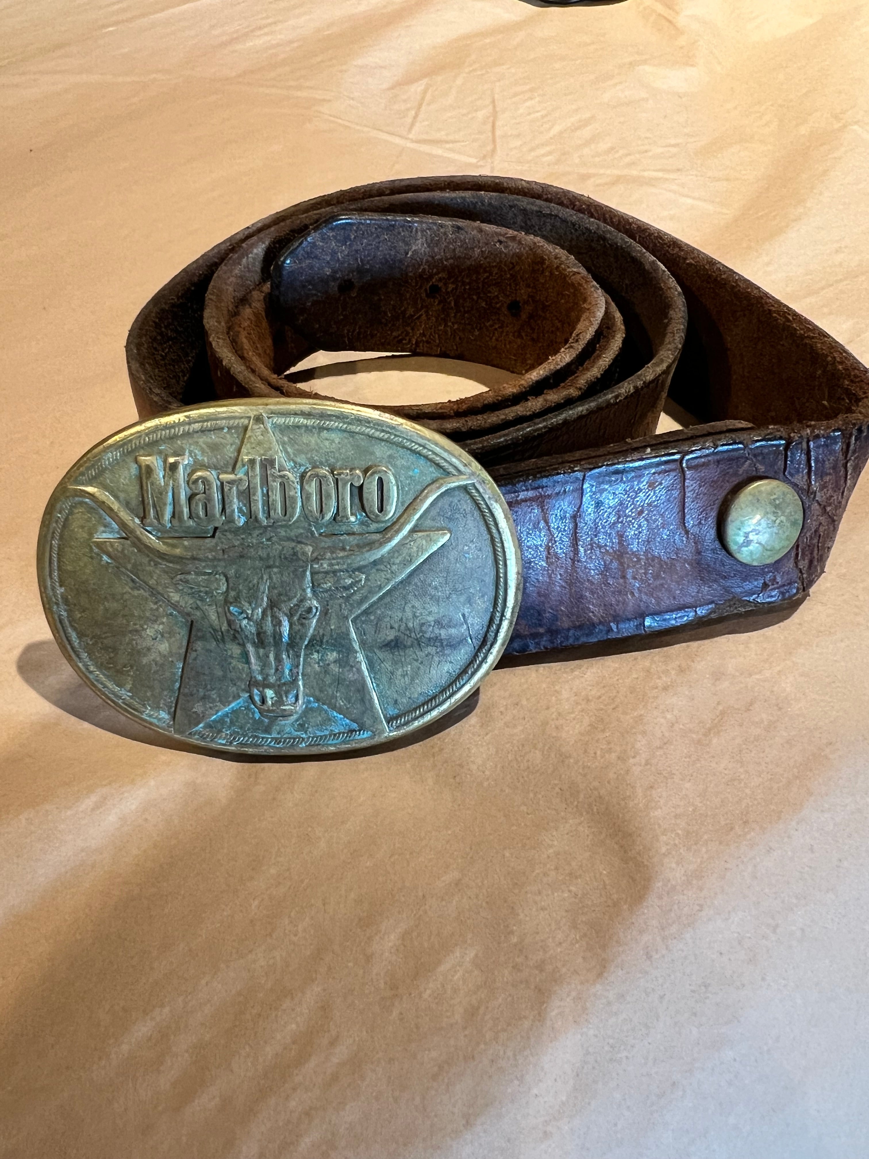 Vintage Brass Marlboro Belt Buckle