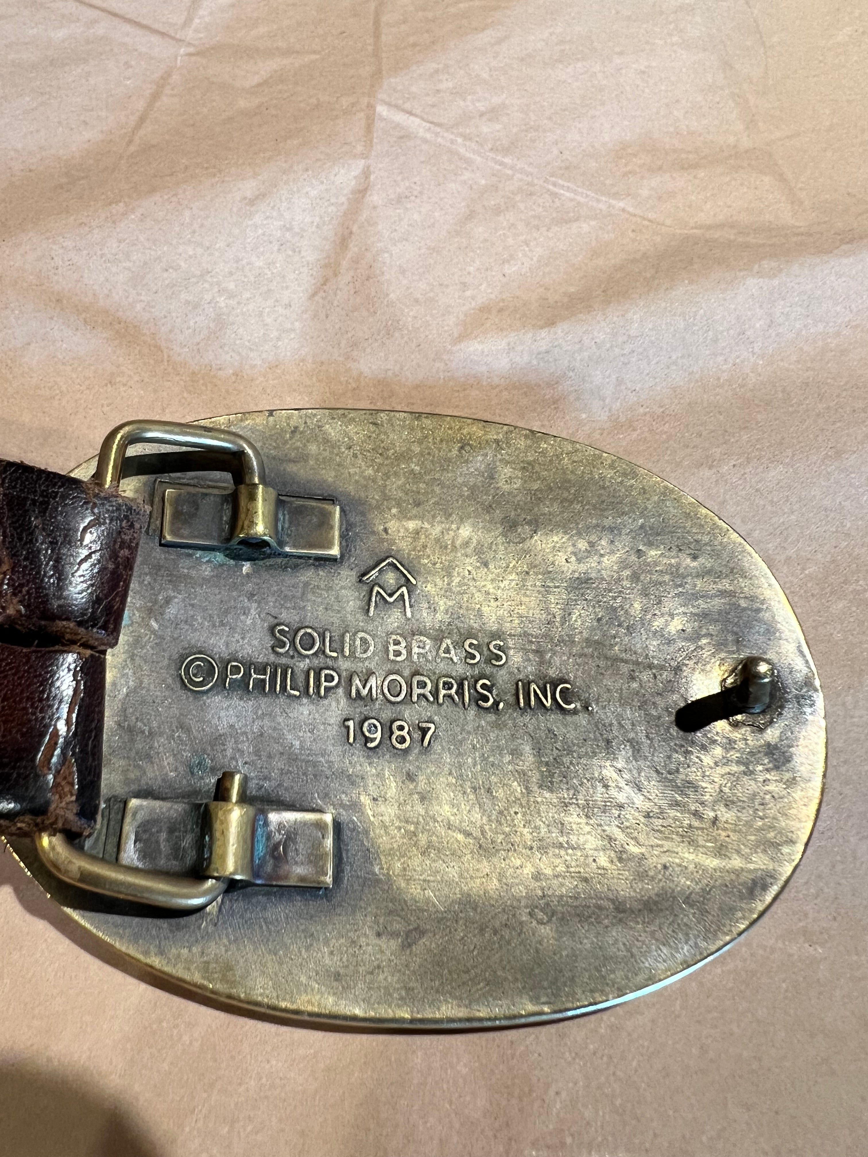 Vintage Brass Marlboro Belt Buckle