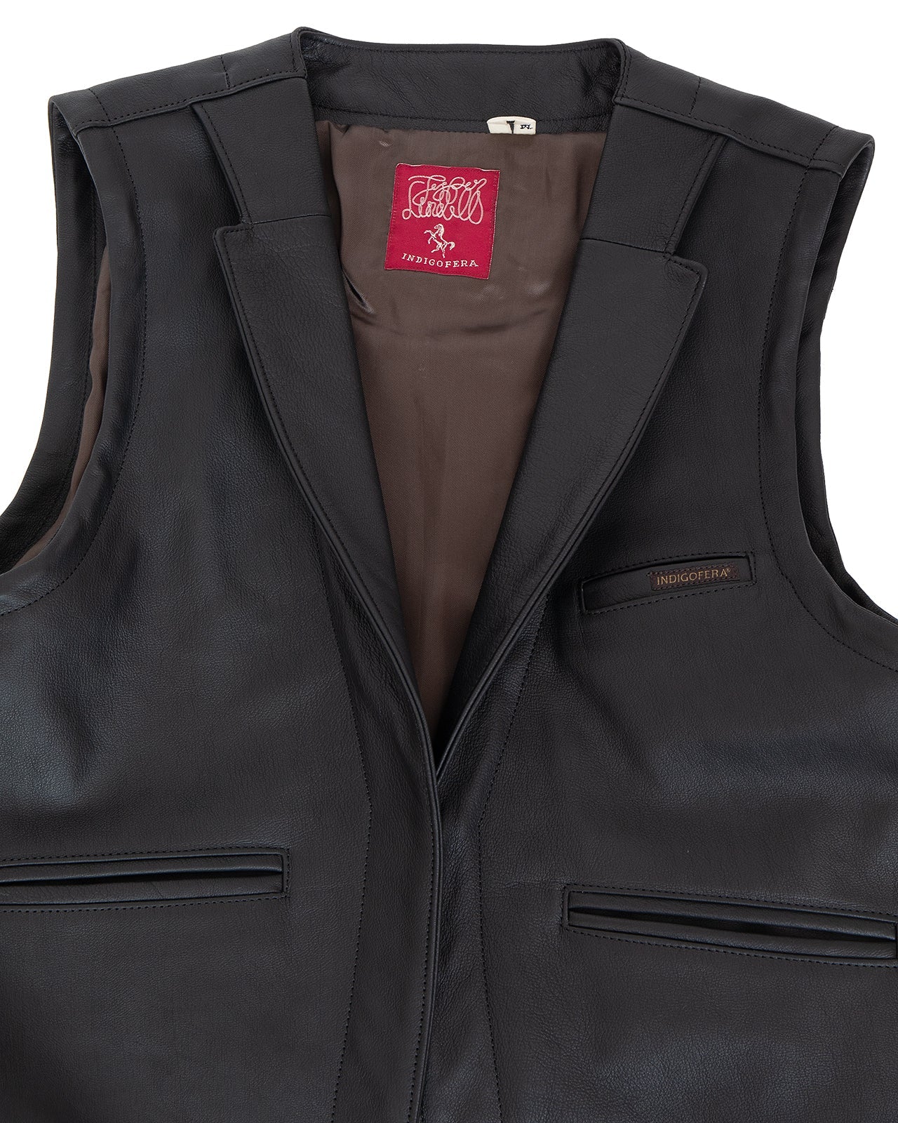 Indigofera Rick Leather Vest