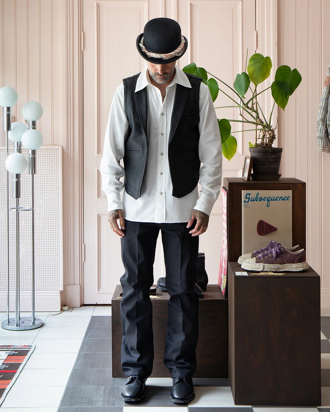 Indigofera Rick Leather Vest