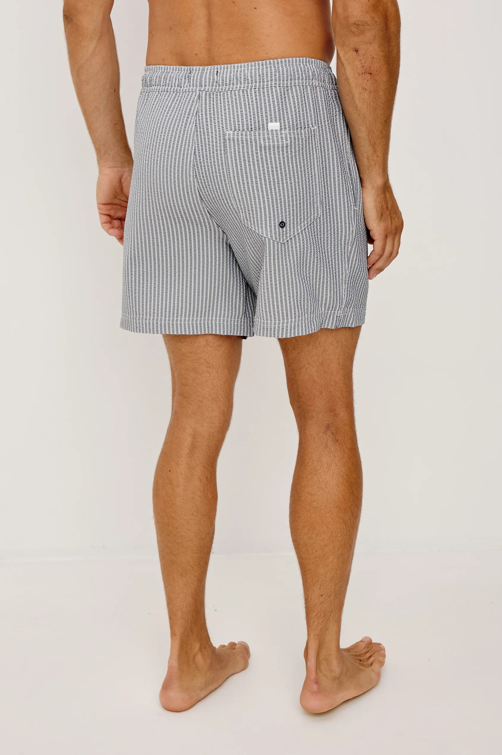 La Brea Swim Short - Navy Deck Stripe