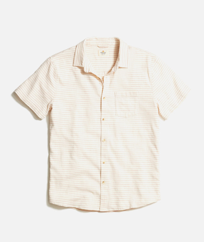 Stretch Selvage Short Sleeve Shirt - Warm Stripe