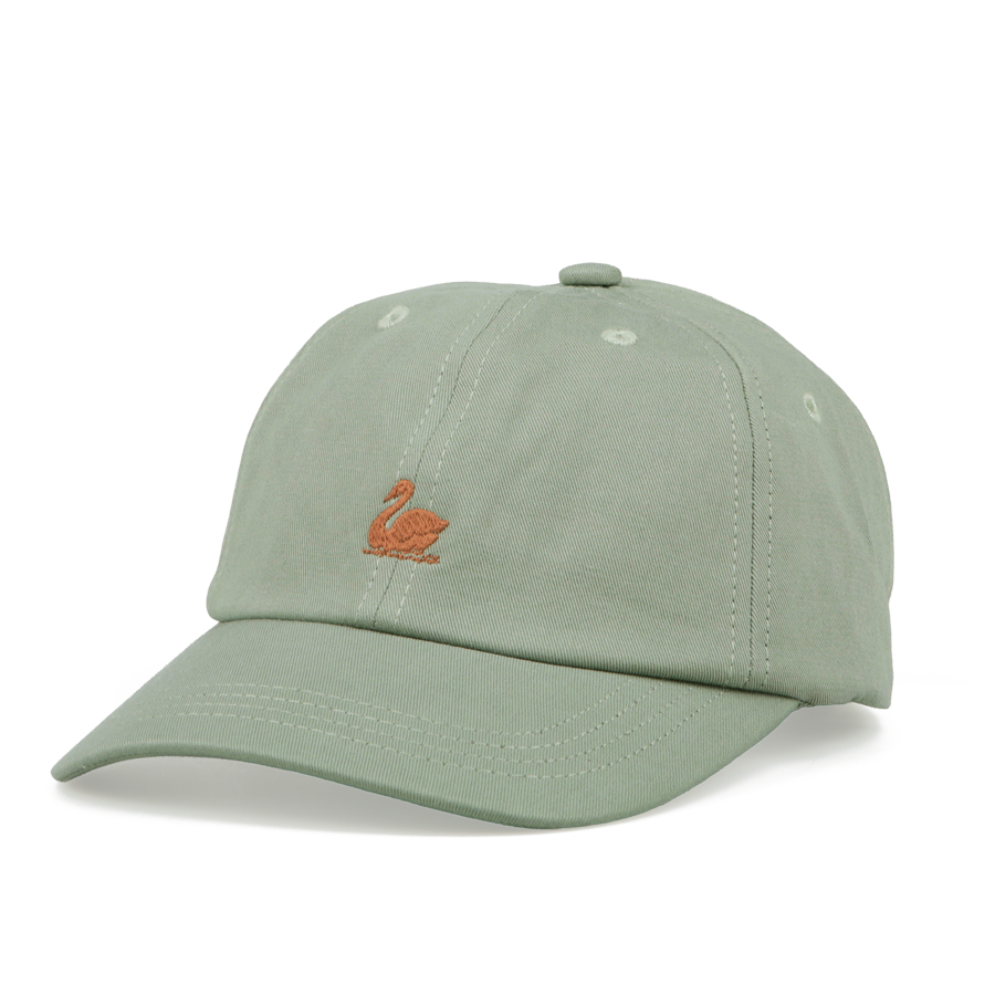 Swan Logo Cotton Twill Cap-Army Green